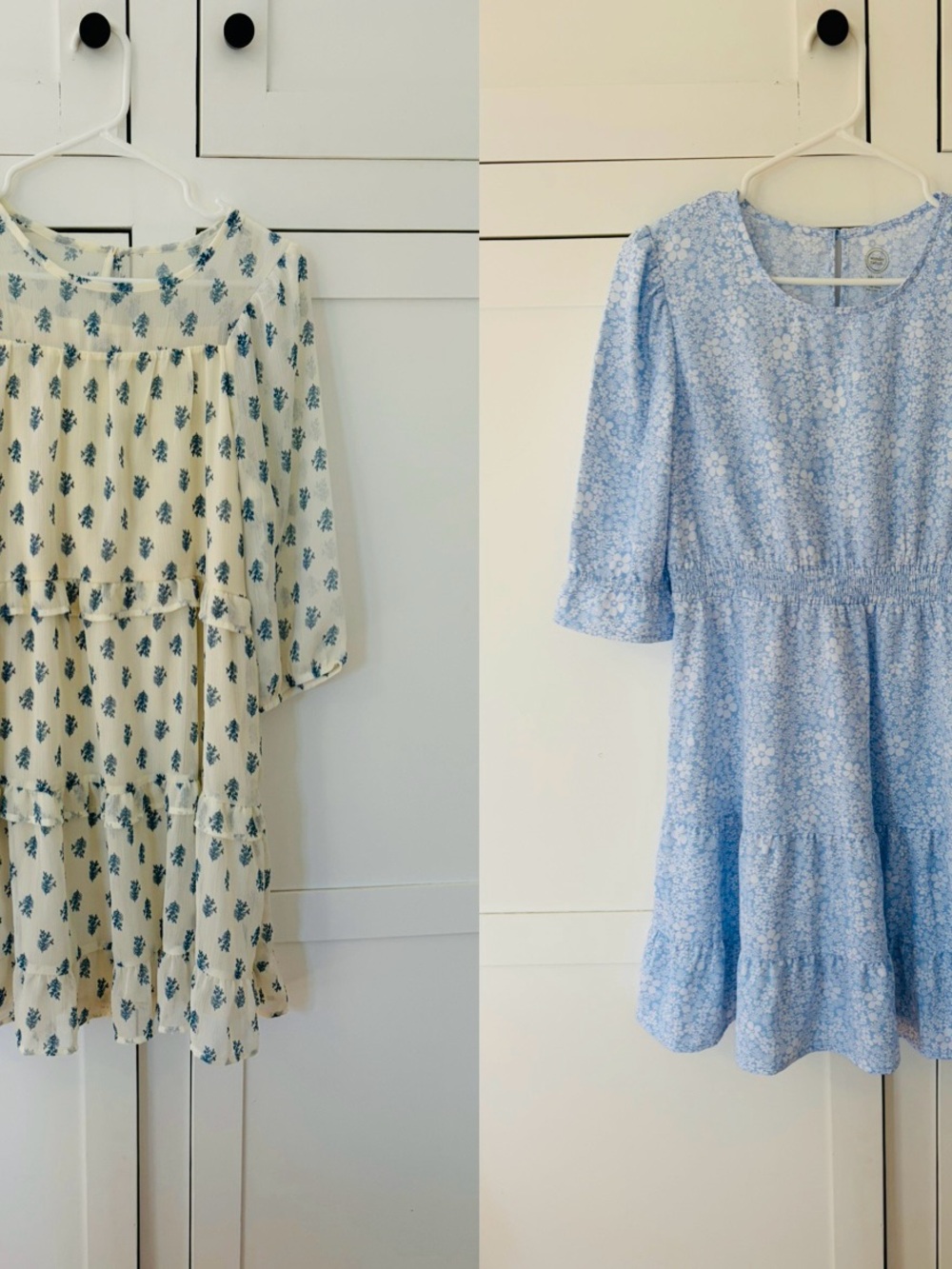 Girls Wonder Nation White Blue Floral Size XXL